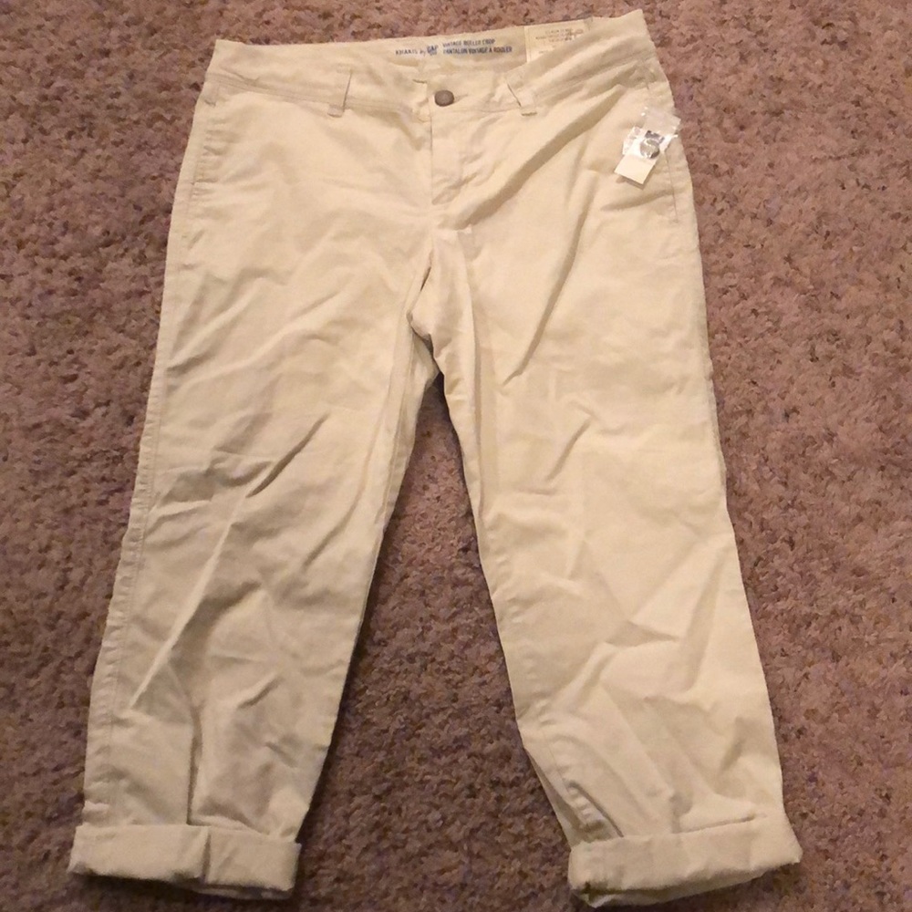 Gap vintage rolled crop khakis